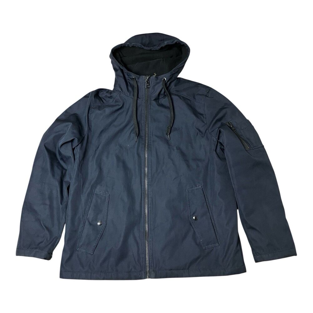 Calvin Klein Jacket Mens L Navy Hooded Full Zip Insulated Lightweight Casual - Picture 16 of 16